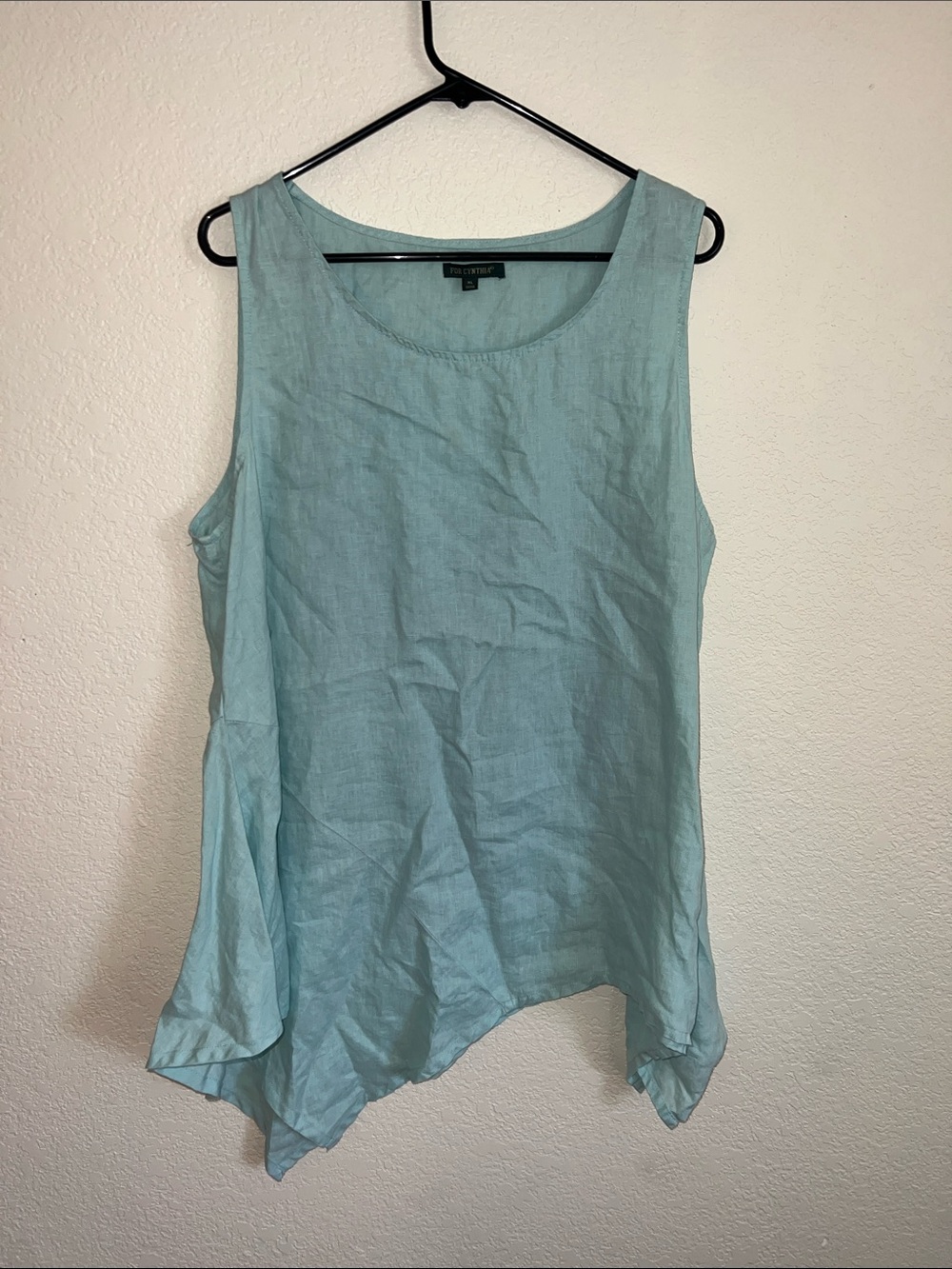 For Cynthia Lagenlook Linen Top